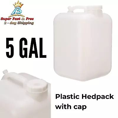 Emergency 5 Gallon Water Storage White Container Carrier Jug Camping Tornado NEW • $34.43