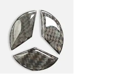 Carbon Fibre 49mm Car Steering Wheel Emblem Badge Sticker For Mercedes CLA GLA  • $10.88