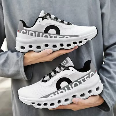 Men's Lace-up Running Sneakers Shock Absorbent Breathable Comfortable Non-slip • $40.58