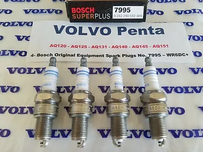 Volvo Penta  AQ120 - AQ125 - AQ131 - AQ140 - AQ145 - AQ151(4) Bosch Spark Plugs  • $19.95