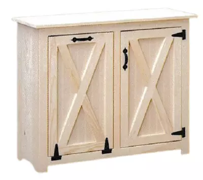 NEW AMISH Unfinished Solid Pine | Country Cabinet| Barn Door | Modern Farmhouse! • $295