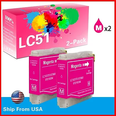 2PK LC-51 LC51 Ink Cartridge For MFC-230C MFC-240C MFC-465CN MFC-3360C • $7.99