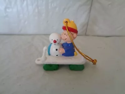 Vintage Peanuts Train - Linus & Snowman - Whitman's Ornament • $12.50