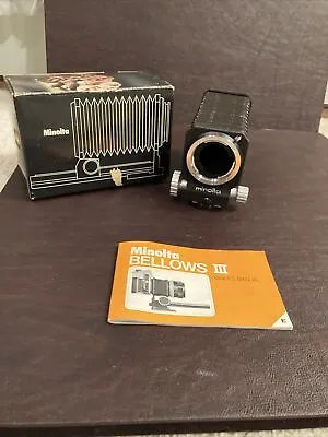 Minolta Bellows III SR Cameras With Box And Manual • $45