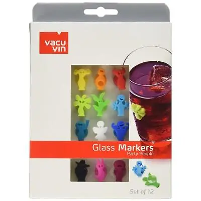 $19.74 • Buy Vacu Vin 1886060 Party People Glass Markers - Gift Box - Set Of 12