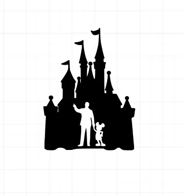 WALT DISNEY CASTLE DECAL MICKEY MOUSE STICKER WINDOW CAR LAPTOP U Pick Color • $3.50