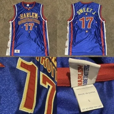 Official NEW Stitched L Harlem Globetrotters #17 Sweet J Basketball Jersey NBA • £39.99