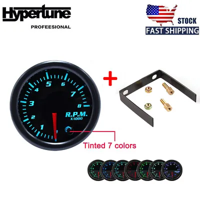 2  52mm Tacho Gauge 7 Color LED Car Pointer Tachometer Tacho Gauge Meter 0~8 RPM • $29.99