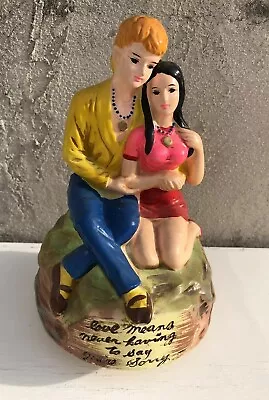 Vintage Hippies Music Box Price Import Couple Love Story RARE Japan Love Means • $59.99