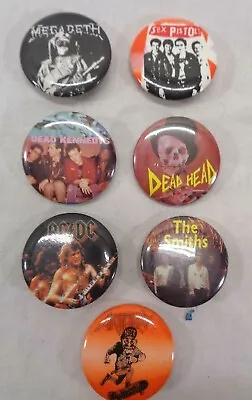 Punk Rock Metal Band Buttons Pins 70s 80s Music 1 Inch Badge Lot Dead Head • $59.98