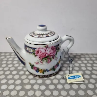 Porcelain Art Miniature Teapot  Collection Special Edition With Tag Label • £5.90