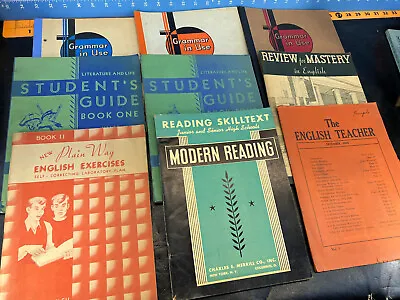 Vtg Antique Lot Of 9 30s 40s School Workbooks English Grammar Reading • $15.96