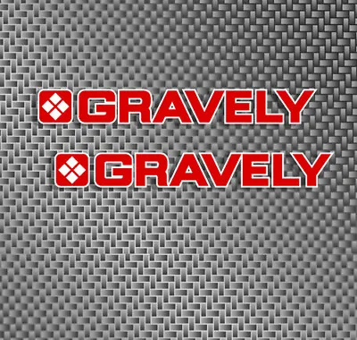 2x GRAVELY TRACTOR Size 9  Vinyl Stickers Decals Logo JSV Lawn Mower Deck • $7.99