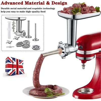 £21.79 • Buy Meat Grinder Mincer Attachment Home Stainless Stuffer For KitchenAid Stand Mixer