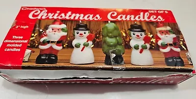 1993 Vintage Set Of 5 Christmas Candles In Original Box NEVER USED • $20