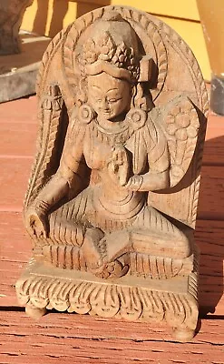 Vintage Mid-Century Seated Shiva Wooden Figurine India • $45