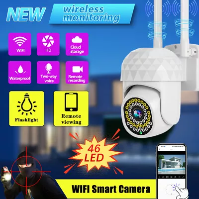 IP Camera Wireless WIFI Outdoor CCTV PTZ Smart Home Security Cam V380 Pro APP • £22.99