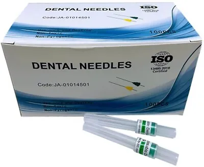 Dental Disposiable Needles Non-Toxic Non-Pyrogenic 27G×38 100pcs/pack 1 Box • $12.32