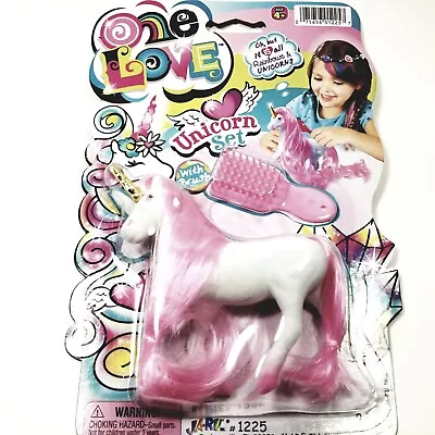 One Love Pnk Haired  Mane & Tail Unicorn Set With Brush • $7.85