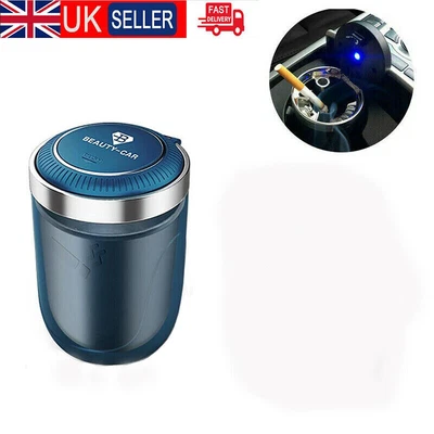 £8.79 • Buy Auto Car Ashtray Cigarette Cup Ash Holder LED Light Lid Portable Detachable UK