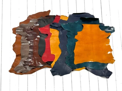 £39.99 • Buy 1mm Dyed Veg Tan Suede Sheepskin Leather Craft Half/whole Hide - Select Colour