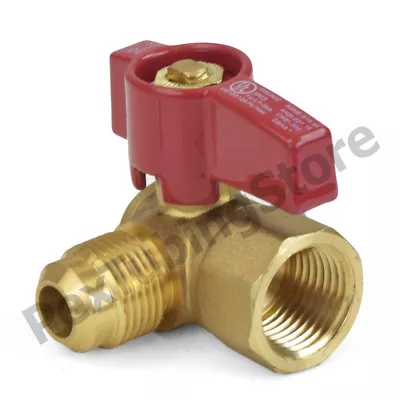 1/2  FIP X 1/2  Flare Angle Brass Gas Ball Valve Natural-NG Or Propane-LP CSA • $6.66