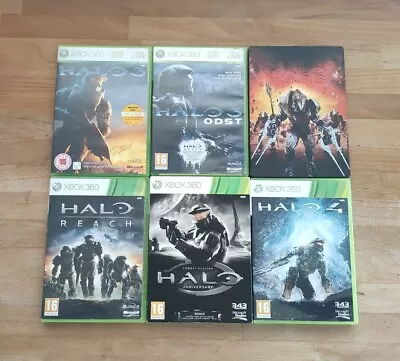 6 X XBOX 360 HALO GAMES BUNDLE - Halo 3 Odst Wars Steelbook Reach Anniversary 4 • £24.95