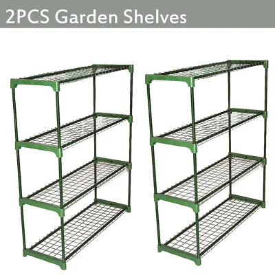 £26.99 • Buy 2 X Greenhouse Staging Shed Garage Storage Steel Shelving Shelves Racking Unit