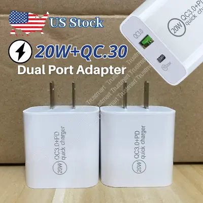 20W USB-C PD Fast Charger Block Power Adapter Lot For IPad IPhone 14 13 12 11Pro • $9.24