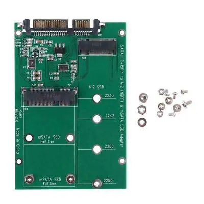 MSATA & M.2 (B-Key NGFF) 2in1 Sized Multiple SSD To SATA 3 III Adapter Converter • $17.97