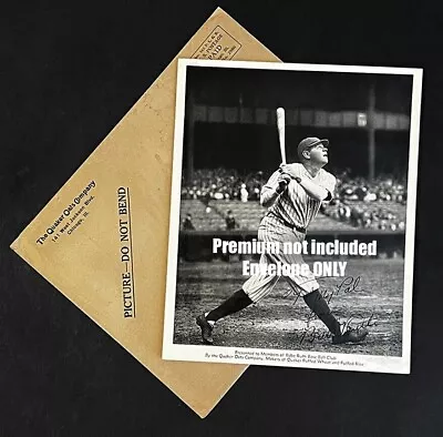 BUSTIN BABE! Yankees Great BABE RUTH Quaker Oats Premium Envelope ONLY! • $350