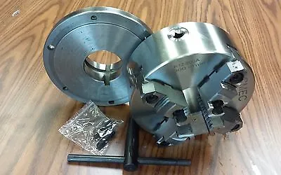 8  4-Jaw Self-Centering  Lathe Chuck Top&bottom Jaws W. L0 Adapter Plate-new • $289