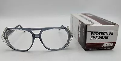 Vintage New Old Stock Aden Vintage Safety Glasses Gray Frame W/ Side Shields  • $19.50