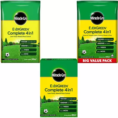 Miracle Gro Evergreen Complete 4 In 1 80m2 200m2 7kg Lawn Feed Weed Moss Killer • £13.99