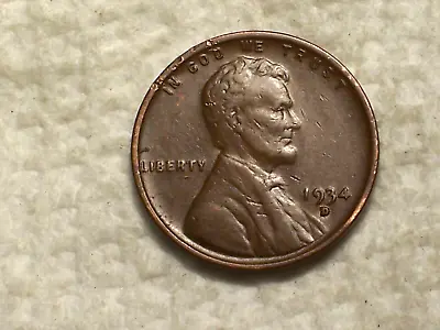 1934-D  @   *Very/Nice* Old Lincoln Wheat Penny  (From Roll.!! • $1.94