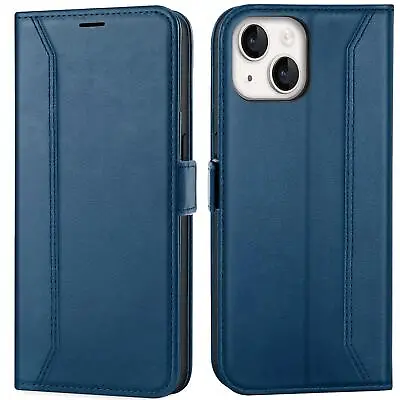 Flip Case For IPHONE 15 Rfid Protective Case Wallet Cover Book Skin Cover • £13.75