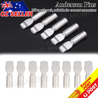 $6.99 • Buy 20x Anderson Plug Contacts Pins Copper Terminals 50AMP Connectors 6AWG NEW