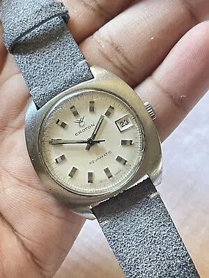 Croton Aquamatic Watch Date Automatic 35mm Watch Vintage • $150