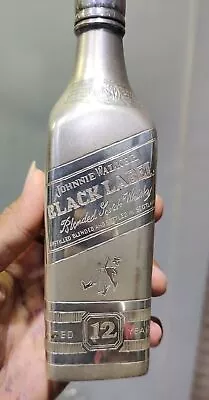Solid 925 Sterling Silver Johnnie Walker Black Label Scotch Whisky Bottle Empty • $1930