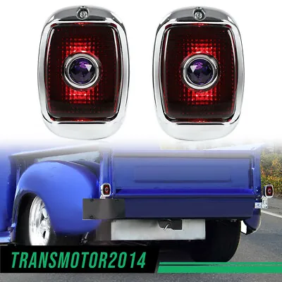 Fit For 40-53 Chevy GMC Truck Rear Black Blue Dot Tail Lights Lamps LH & RH Side • $47.80