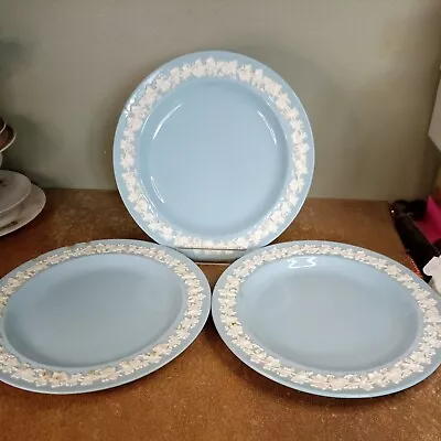 £11.95 • Buy Set Of Three Vintage, Wedgwood, Embossed Queensware, 20.5cm Salad/Dessert Plates