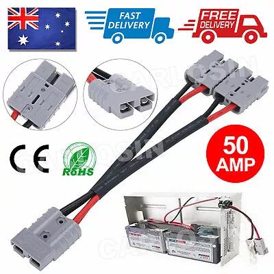 $11.95 • Buy 50 Amp Genuine Anderson Plug Connector Double Y Adaptor 6mm Automotive Cable New