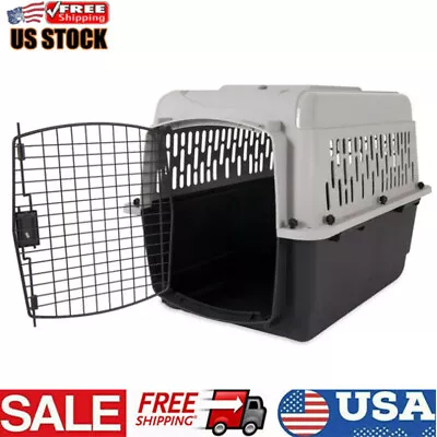 Pet Kennel For Cat Dogs Hard-Sided Plastic Pet Carrier Medium 28-in Length Crate • $81