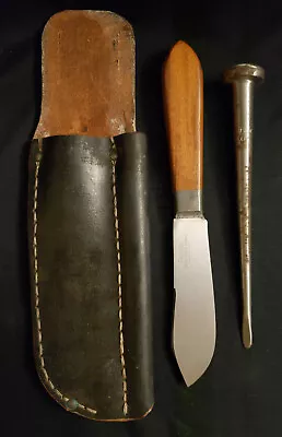 Vintage Rigging Kit Russell Green River Works Knife & C.Drew & Co Marlin Spike _ • $199.17