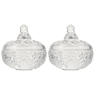 £31.11 • Buy 2 Pcs Plastic Buffet Glass Cookie Jars With Lidsss For Candy Clear Lid Candy Box