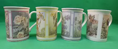 Collectors Set Of 3+1 Flower Faries Mugs By Danbury Mint Fine Bone China USED • £19.99