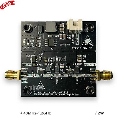 Microwave Power Amplifier RF Power Amplifier Board 40MHz-1.2GHz 2W Gain 25DB • $12.42