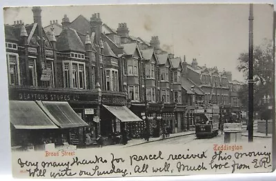 Broad Street Teddington Middlesex 1905 Printed Street Scene Tram ? • £3.99