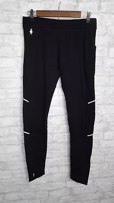 SmartWool PhD Wind Tights Merino Wool Stretch Pull On Black Womens Size Large • $59.99