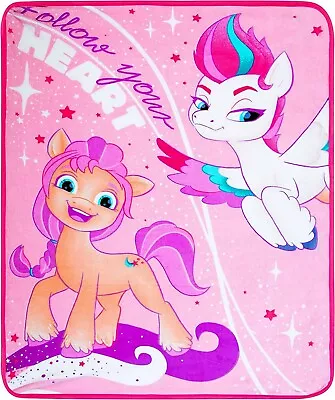 My Little Pony Starry Dreams Plush Throw Blanket Measures 46 X 60 Inches • $16.95